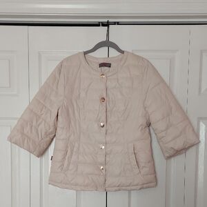 Women's Cream Puffer Jacket